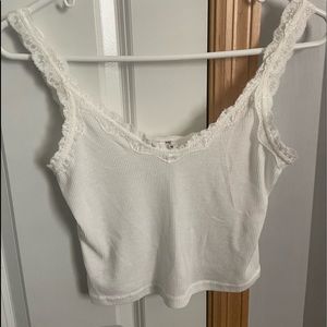never worn white lace tank top